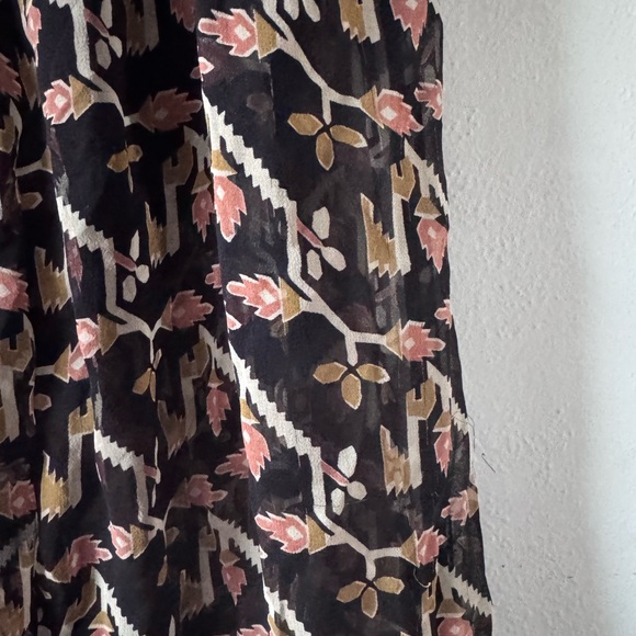 Anthropologie Dolan Rolakan Pink & Black Pattern Silk Jumpsuit Sz small - Picture 7 of 14